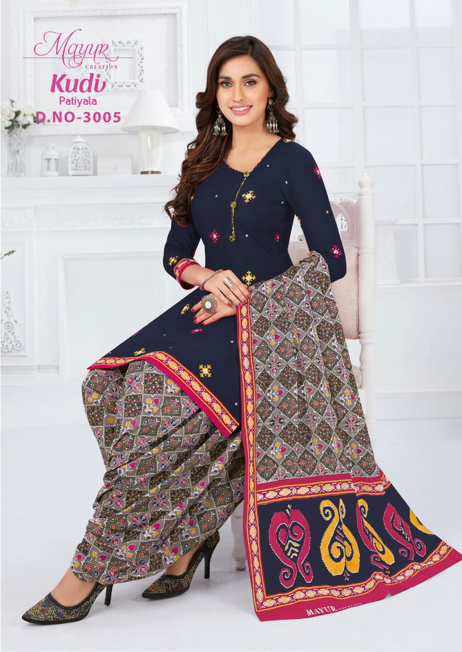 Mayur Kudi Patiyala 3 Cotton Printed Casual Daily Wear Dress Material Collection